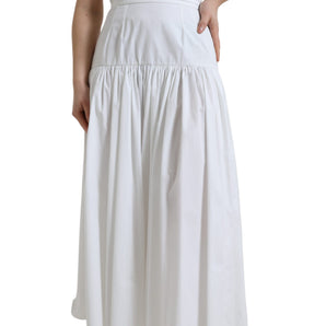 Dolce &amp; Gabbana Elegant High Waist Cotton Maxi Skirt