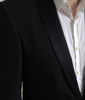 Dolce & Gabbana Black Wool Single Breasted MARTINI Blazer