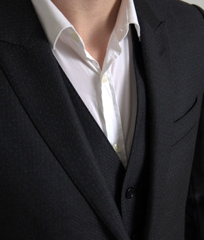 Dolce & Gabbana Black 3 Piece Single Breasted MARTINI Suit