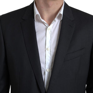 Dolce & Gabbana Elegant Black Two-Piece Slim Fit Suit