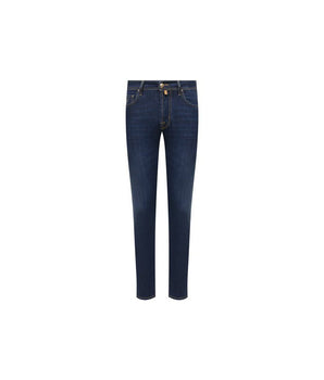 Jacob Cohen Blue Cotton Jeans & Pants