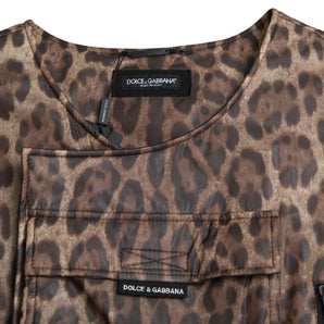 Dolce &amp; Gabbana Silk Leopard Vest Exclusive Sportswear