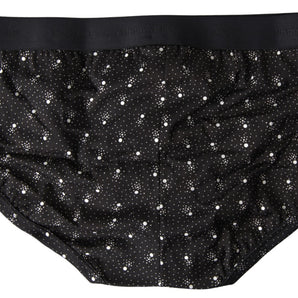 Dolce &amp; Gabbana Elegant Black Dotted Brief with Comfort Fit