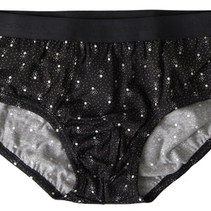 Dolce &amp; Gabbana Elegant Black Dotted Brief with Comfort Fit