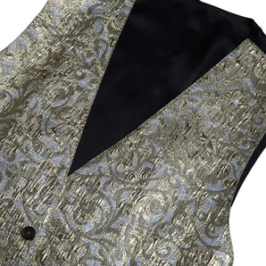 Dolce & Gabbana Elegant Gold Silk Formal Vest