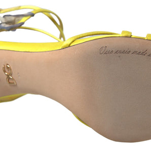 Dolce &amp; Gabbana Enchanting Yellow Ankle Strap Sandals