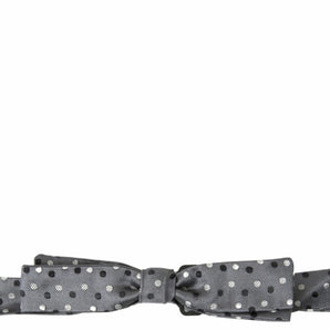 Dolce &amp; Gabbana Elegant Silk Gray Bow Tie