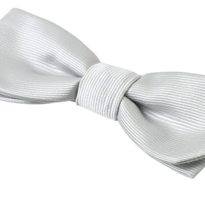 Dolce & Gabbana Elegant Silk Bow Tie in Grey