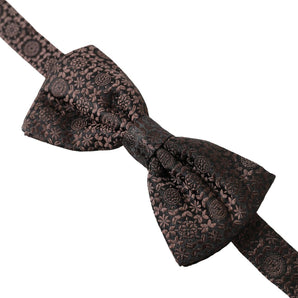 Dolce &amp; Gabbana Elegant Silk Brown Bow Tie