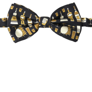 Dolce &amp; Gabbana Elegant Black Silk Bow Tie