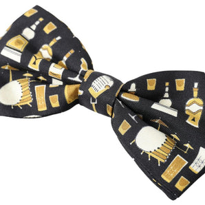 Dolce &amp; Gabbana Elegant Black Silk Bow Tie