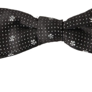 Dolce &amp; Gabbana Elegant Black Silk Bow Tie