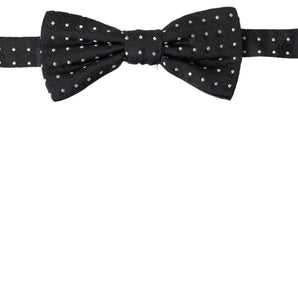 Dolce &amp; Gabbana Elegant Black Silk Bow Tie