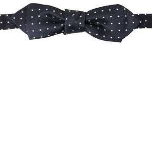 Dolce &amp; Gabbana Elegant Blue Silk Bow Tie