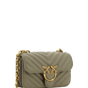 PINKO Bolso de hombro Chic Mini Love Bell en Noce Green