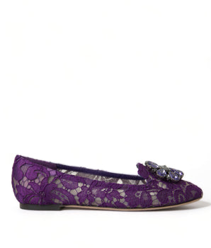 Dolce &amp; Gabbana Zapatos planos Vally elegantes con encaje floral