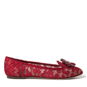 Dolce & Gabbana Elegant Floral Lace Vally Flats