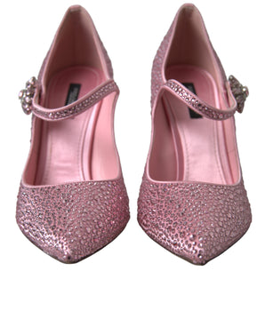 Dolce &amp; Gabbana Encantadores zapatos de tacón con cristales rosas