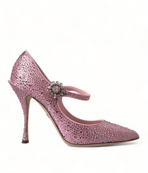 Dolce &amp; Gabbana Encantadores zapatos de tacón con cristales rosas