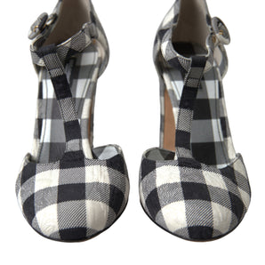 Dolce & Gabbana Chic Gingham T-Strap Pumps: Timeless Mary Jane Heels