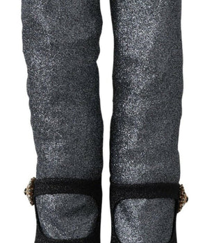 Dolce & Gabbana Glamorous Crystal-Embellished Booties Dolce & Gabbana 