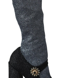 Dolce & Gabbana Glamorous Crystal-Embellished Booties Dolce & Gabbana 