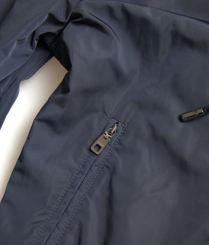 Dolce & Gabbana Blue Hooded Logo Polyester Full Zip Sweater