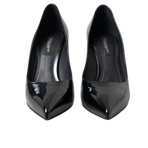 Dolce &amp; Gabbana Elegantes tacones de aguja de charol negro