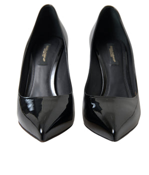 Dolce &amp; Gabbana Elegant Black Patent Stiletto Heels