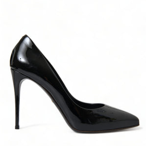 Dolce &amp; Gabbana Elegant Black Patent Stiletto Heels