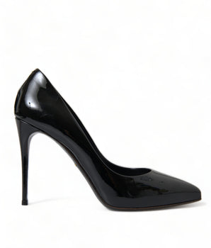 Dolce &amp; Gabbana Elegant Black Patent Stiletto Heels