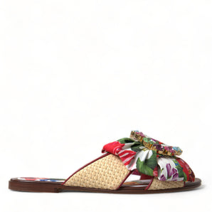 Dolce &amp; Gabbana Exquisitas sandalias planas con estampado floral