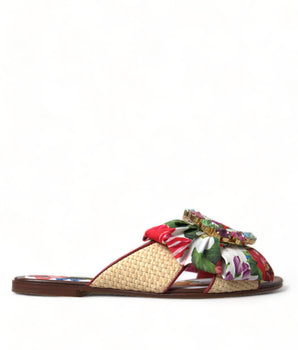 Dolce &amp; Gabbana Exquisitas sandalias planas con estampado floral