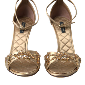 Dolce & Gabbana Crystal Embellished Heel Sandals