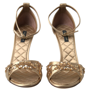 Dolce &amp; Gabbana Crystal Embellished Heel Sandals