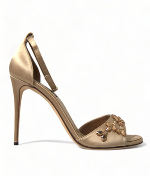 Dolce &amp; Gabbana Crystal Embellished Heel Sandals