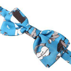 Dolce & Gabbana Elegant Silk Blue Jazz Club Bow Tie