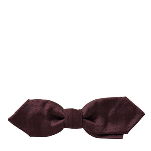 Dolce &amp; Gabbana Elegant Bordeaux Silk Bow Tie