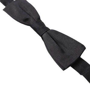 Dolce &amp; Gabbana Elegant Black Silk Bow Tie