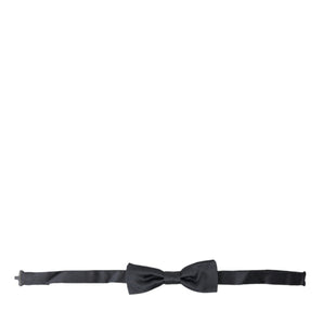 Dolce & Gabbana Elegant Anthracite Gray Silk Bow Tie