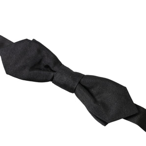 Dolce &amp; Gabbana Elegant Silk Black Bow Tie