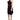 Roccobarocco Elegant Black Palladio Knee-Length Dress