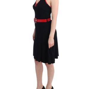 Roccobarocco Elegant Black Palladio Knee-Length Dress