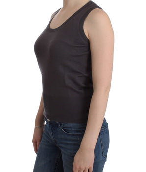 John Galliano Brown knit tank top