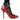 Dolce & Gabbana Red Almond Toe Snakeskin Pumps with Lace Socks