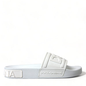 Dolce & Gabbana Elegant White Logo Slides