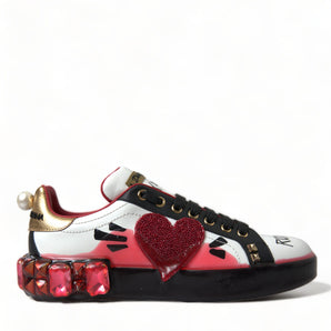 Dolce &amp; Gabbana Elegantes zapatillas Portofino con cristales