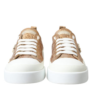 Dolce & Gabbana Elegant Gold Low-Top Sneakers - Chic Comfort Footwear