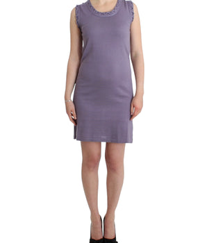 John Galliano Purple cotton jersey dress