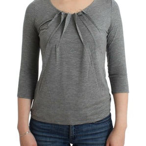 Cavalli Elegant Gray Cashmere-Blend Jumper